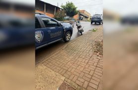 Motocicleta furtada é recuperada pela Guarda Municipal no XIV de Novembro Motocicleta furtada é recuperada pela Guarda Municipal no XIV de Novembro