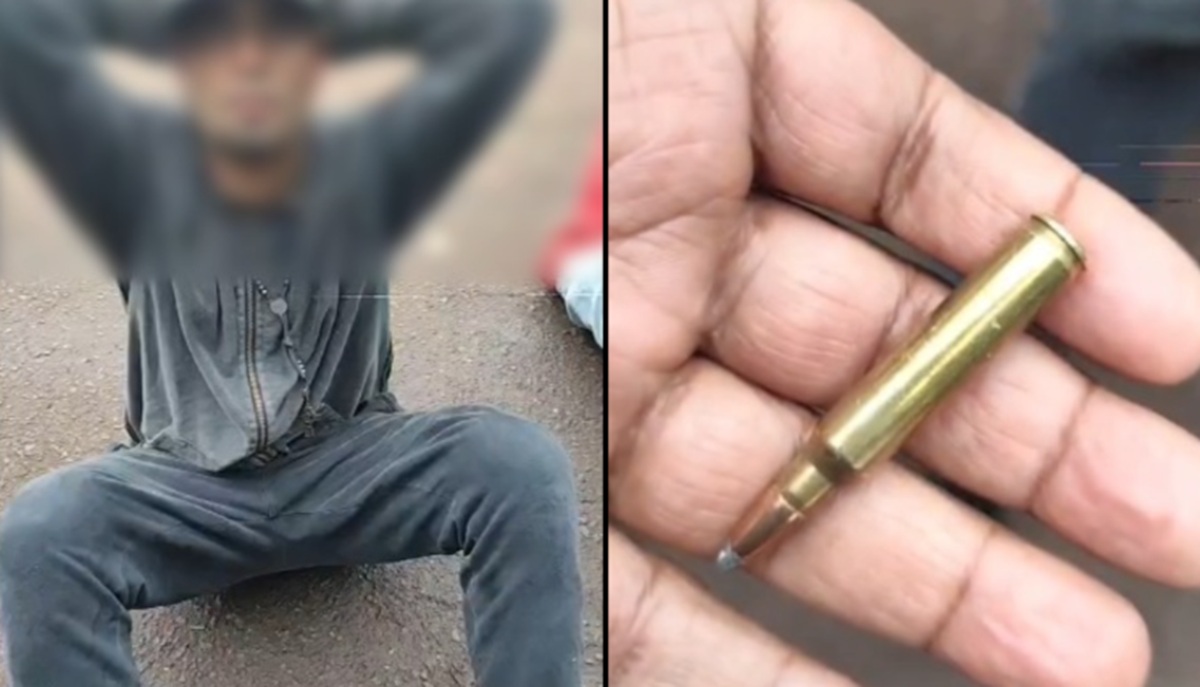 Veja a prisão de pedestre pego com munição de fuzil na Rua Visconde de Guarapuava