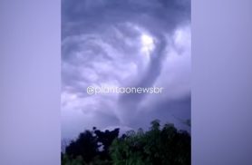 Possível tornado é registrado em Santa Helena durante temporal
