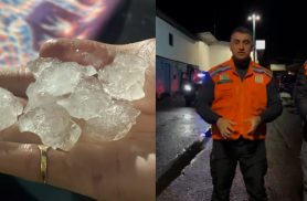 Vendaval acompanhado de granizo causa estragos em Toledo; Defesa Civil faz levantamento