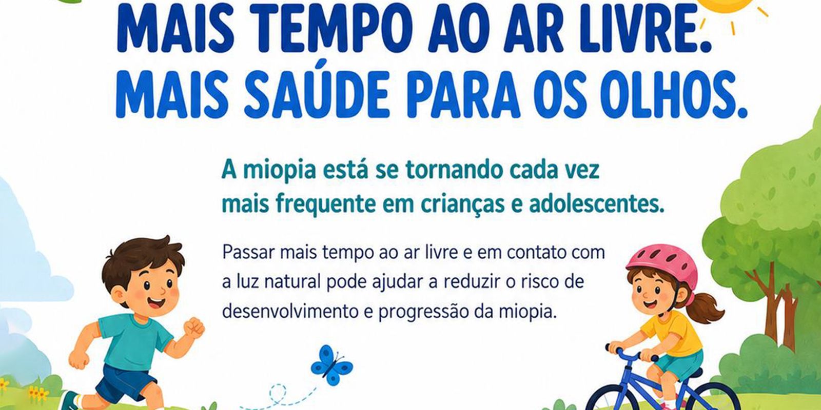 Imagem referente a Oftalmologistas alertam para uso de telas e a miopia em crianças