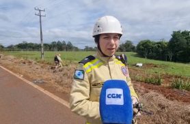 Aspirante Sarah explica resgate de vítimas após S10 capotar na PR-180 em Cascavel