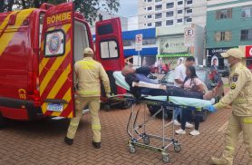 Homem sofre queda de autopropelido e é socorrido pelo Siate no Centro de Cascavel