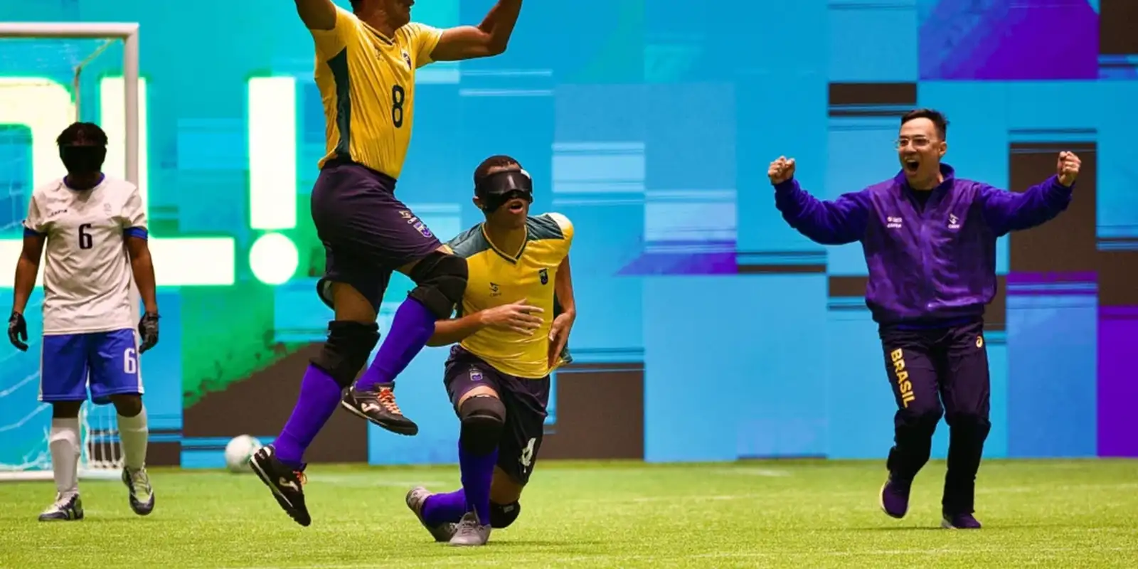 Imagem referente a Brasil é hepatcampeão da Copa América de futebol de cegos em SP