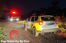 Ford Fiesta com queixa de furto e roubo é encontrado em chamas em Foz do Iguaçu Ford Fiesta com queixa de furto e roubo é encontrado em chamas em Foz do Iguaçu