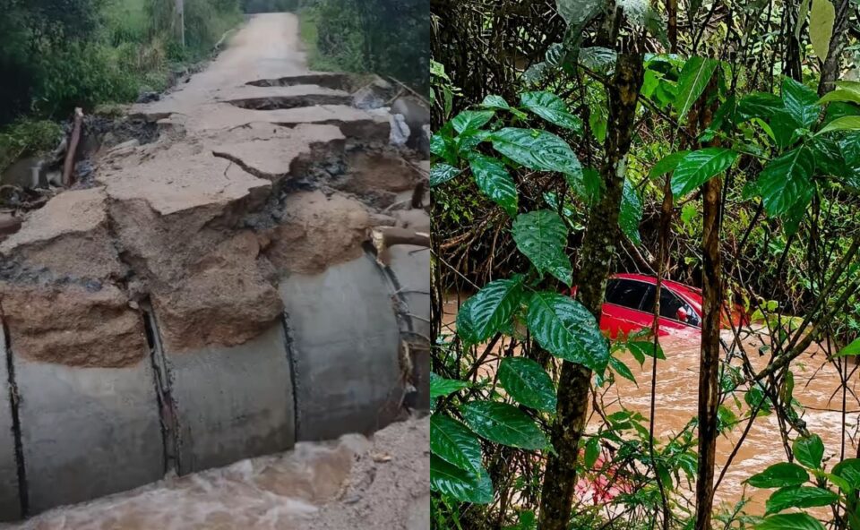 Imagem referente a Moradores relatam desaparecimento após teto de carro virar refúgio em enchente no Paraná