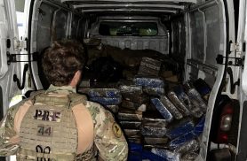 Frete de R$ 2,8 mil termina com apreensão de 350 kg de maconha na BR-467