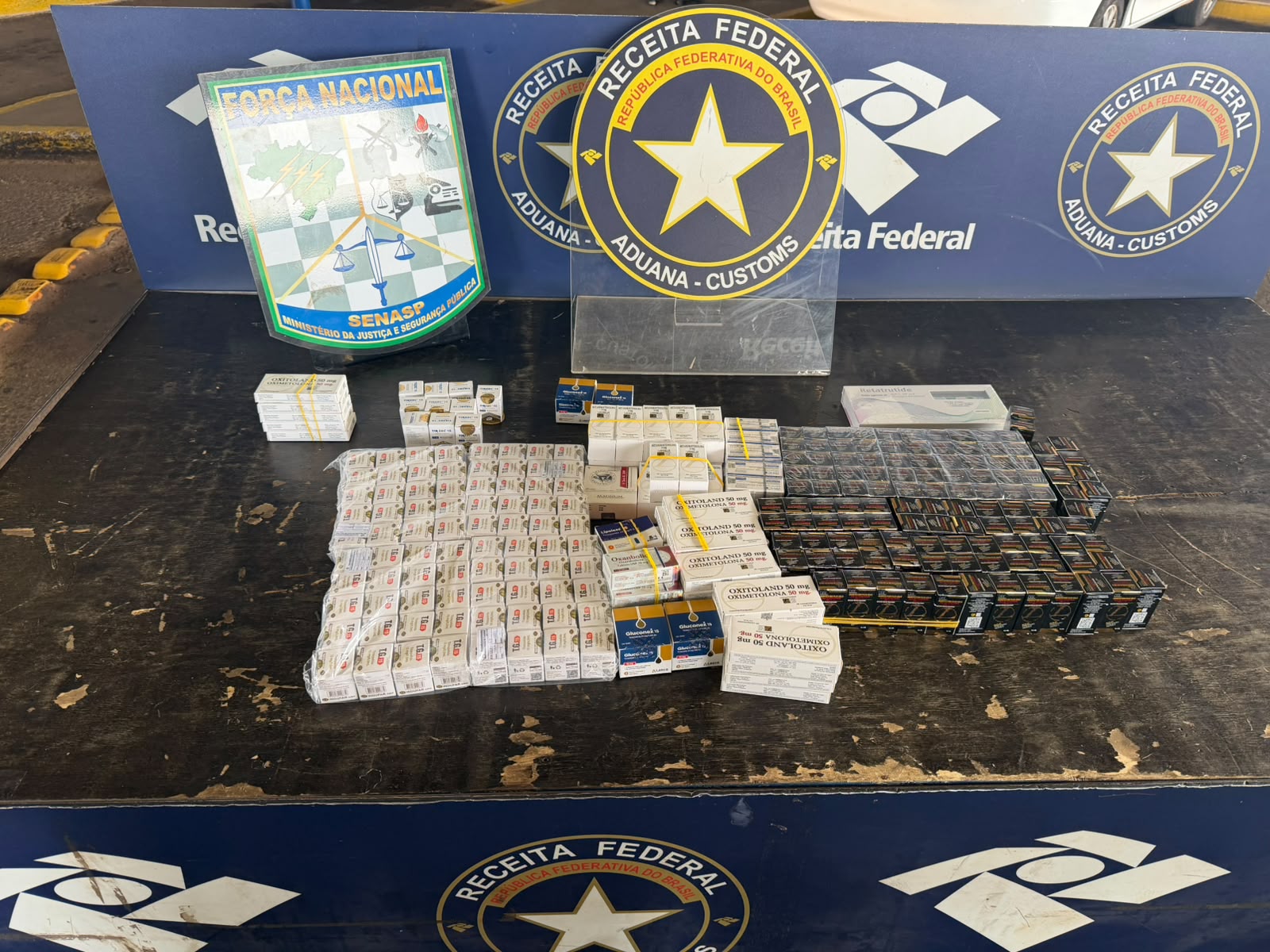 RF apreende medicamentos emagrecedores e anabolizantes na Aduana da Ponte da Amizade