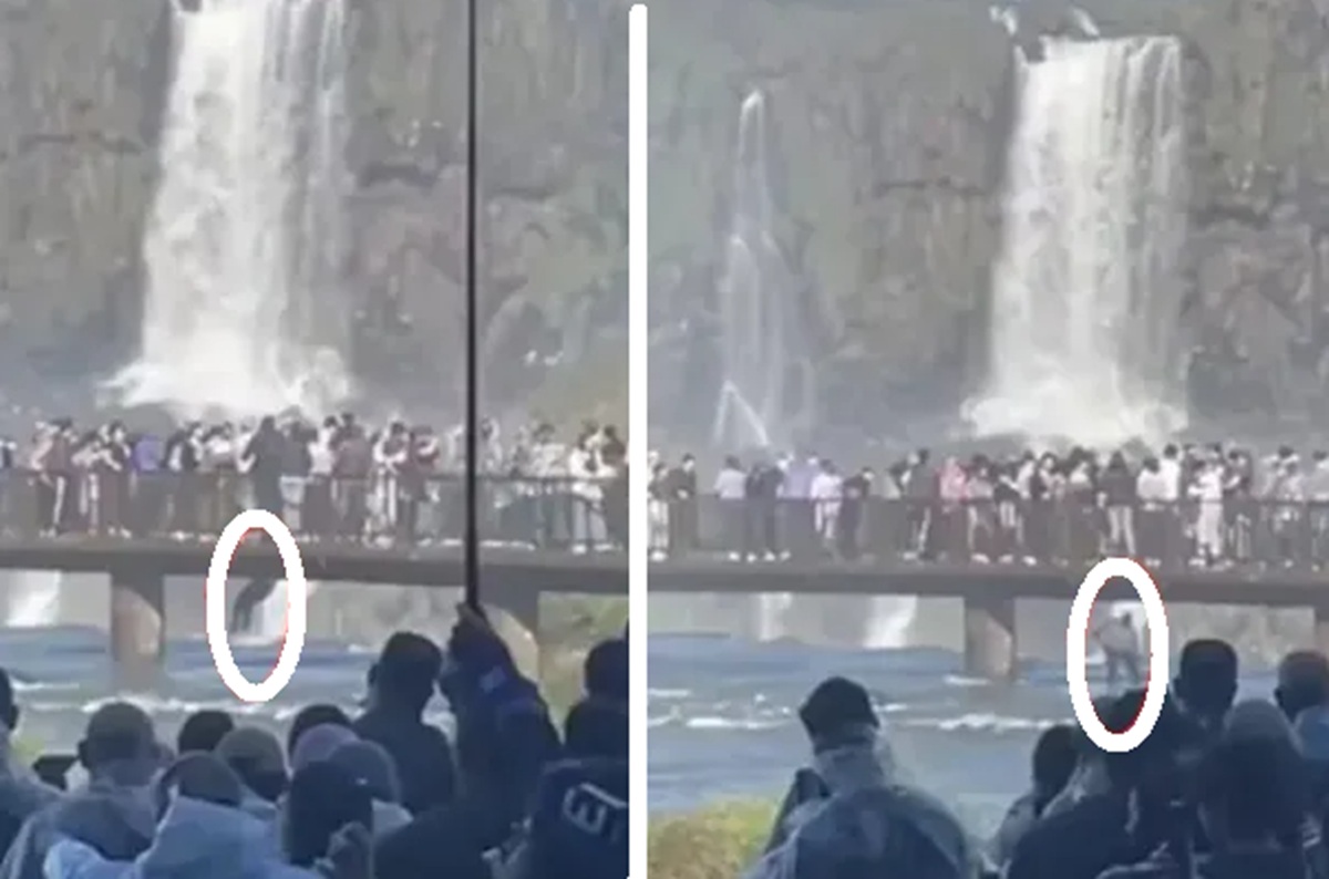Valeu à pena? Turista que pulou nas Cataratas para recuperar celular é multado em R$ 7,8 mil