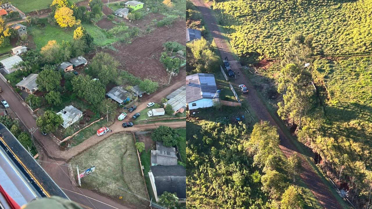 Imagem referente a Imagens aéreas mostram operação da FICCO em Boa Vista da Aparecida; dois suspeitos morreram