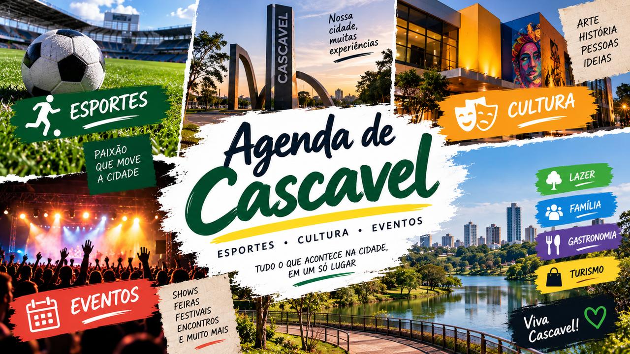 Imagem referente a Agenda de Cascavel: esportes, cultura e eventos
