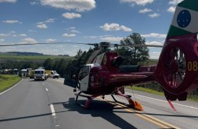 Acidente na BR-277 em Balsa Nova deixa homem gravemente ferido