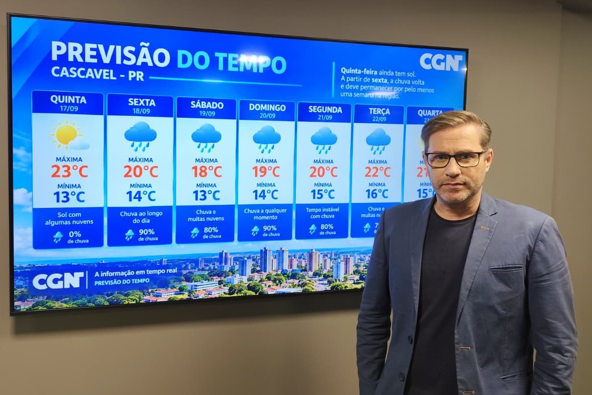 Aproveite amanhã, porque depois o sol não se garante mais. Veja a previsão do tempo da CGN