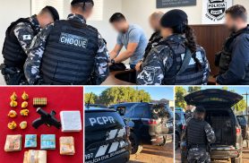 Polícias Civil e Militar prendem três pessoas e apreendem mais de 1 kg de cocaína, crack, maconha, arma e munições na Operação Extirpatio II