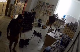 Câmera de segurança registra furto em loja de ferragens no Coqueiral