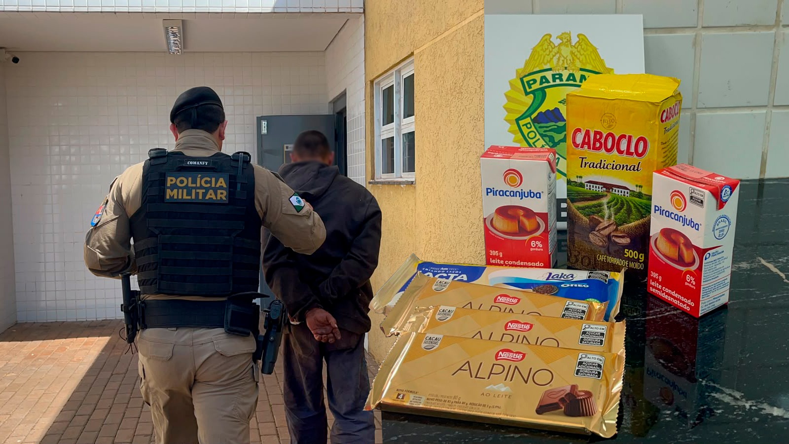 Monitorado por tornozeleira, é flagrado furtado supermercado no Cascavel Velho