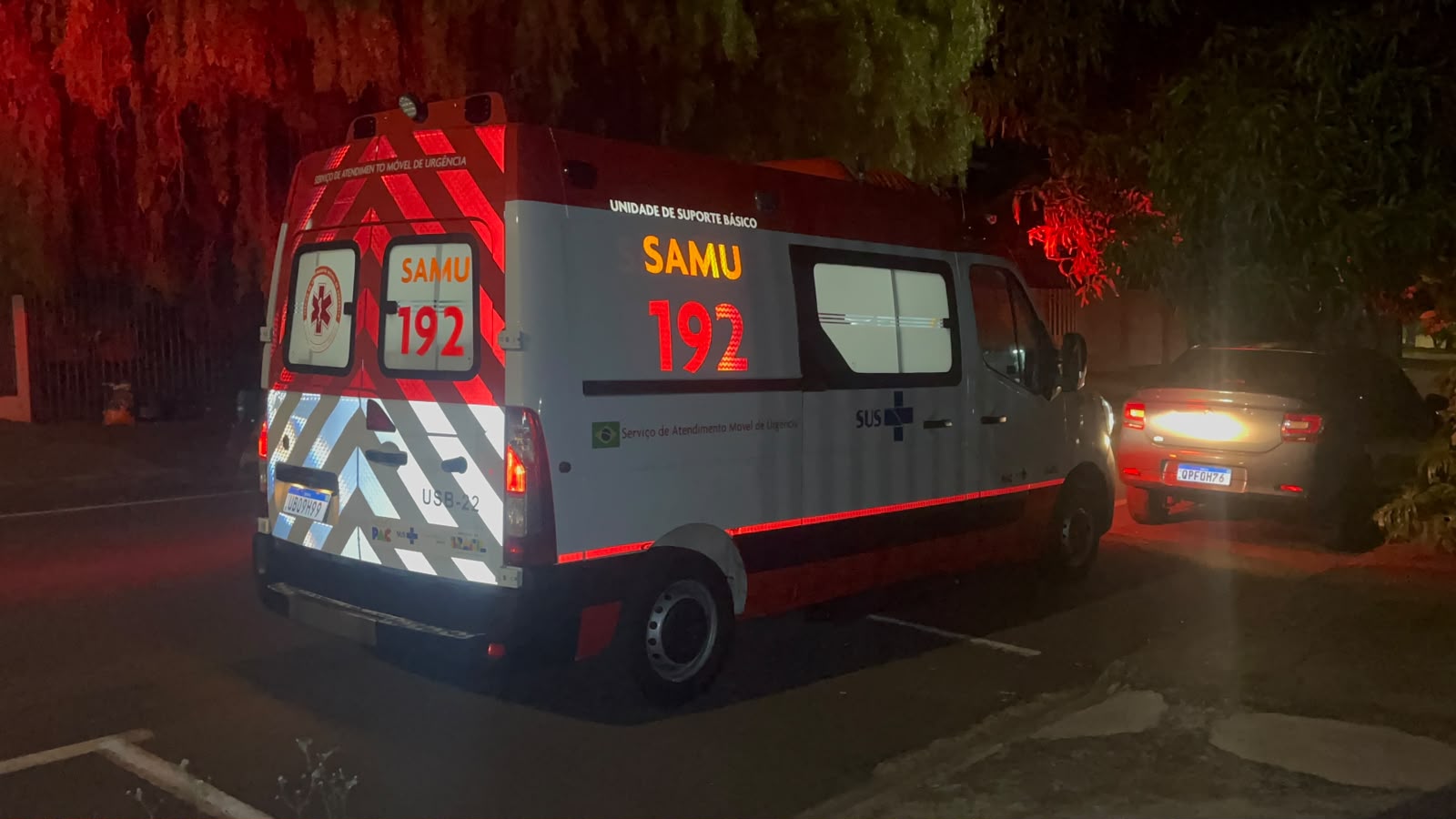 Atendimento de emergência em Cascavel: Samu é mobilizado para atendimento no Parque São Paulo