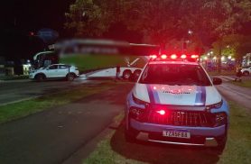 Colisão entre ônibus e Tucson no centro de Cascavel mobiliza Transitar na Avenida Tancredo Neves