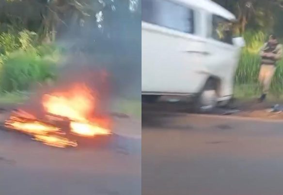 Acidente entre Kombi e moto deixa mulher morta na PR-317, em Toledo