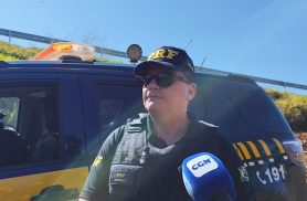 PRF dá detalhes sobre caminhão que caiu em barranco na BR-163