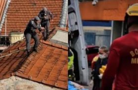 Mistério: Homem é encontrado sangrando em telhado de residência