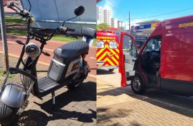 Acidente na ciclovia da Avenida Brasil deixa mulher ferida em Cascavel