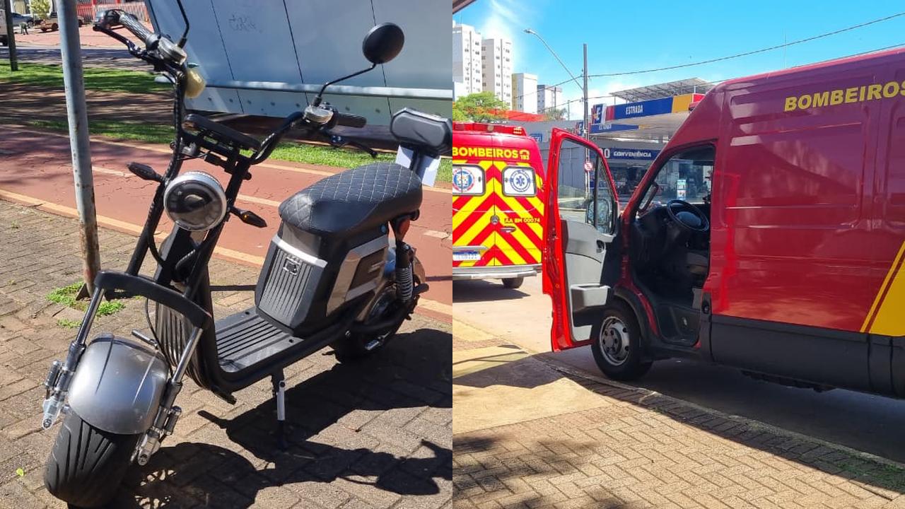 Acidente na ciclovia da Avenida Brasil deixa mulher ferida em Cascavel