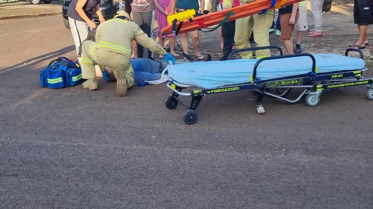 Idoso fica ferido em acidente de trânsito no Santa Cruz em Cascavel