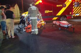 Motociclista de 57 anos fica ferido em acidente entre carro e moto em Cascavel