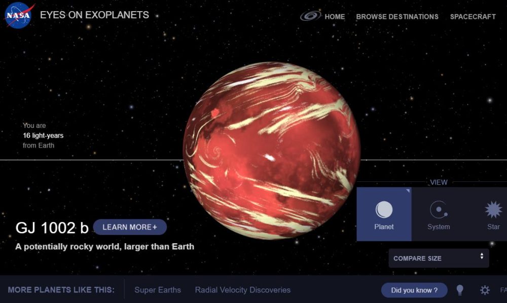 Imagem referente a Pesquisa identifica oito planetas candidatos a ter vida extraterrestre