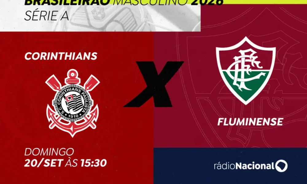 Imagem referente a Rádio Nacional exibe Corinthians x Fluminense neste domingo