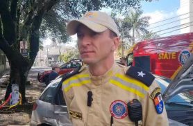 Bombeiro relata resgate de vítima idosa após forte colisão em frente ao Teatro Municipal