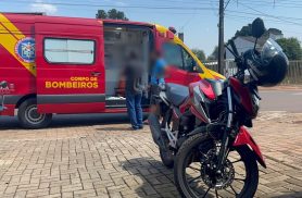 Acidente de trânsito na Avenida Piquiri deixa motociclista ferido