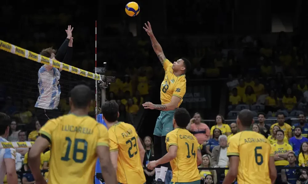 Imagem referente a Vôlei: Brasil vence Sul-Americano e está na Olimpíada 2028