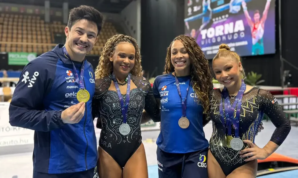 Brasil fecha Copa do Mundo de ginástica com mais cinco pódios Imagem referente a Brasil fecha Copa do Mundo de ginástica com mais cinco pódios