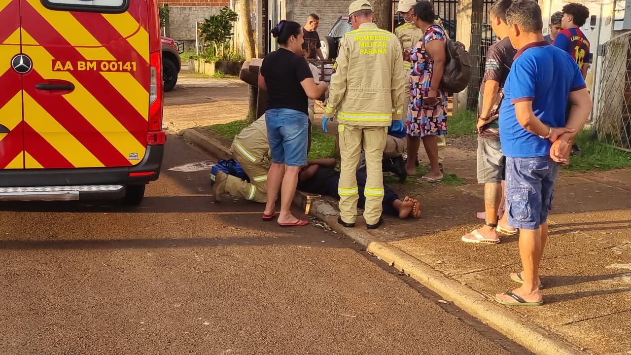 Dois meninos ficam feridos após colisão entre bicicletas no Bairro Riviera