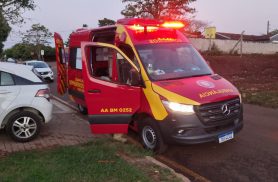Mulher sofre queda em residência no bairro Santa Felicidade e fica ferida