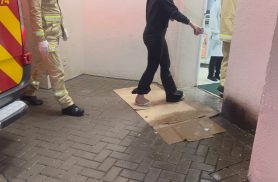 Jovem fica ferida em acidente na Avenida Pombo Correio