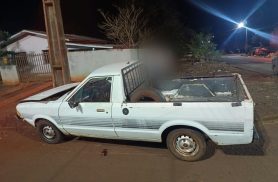 Acidente em Assis Chateaubriand deixa homem ferido após veículo atingir poste