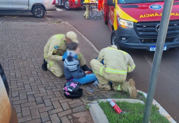 Mulher fica ferida em Cascavel após acidente na Avenida Rocha Pombo