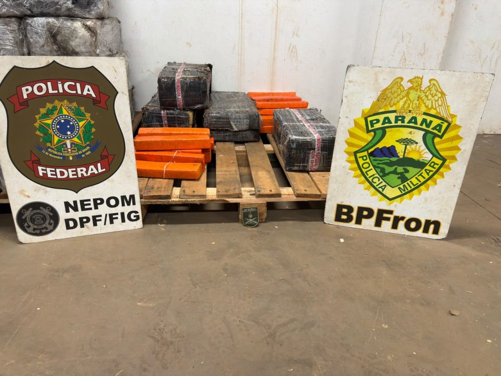 Imagem referente a BPFRON e Polícia Federal apreendem 88,9 quilos de maconha em Foz do Iguaçu