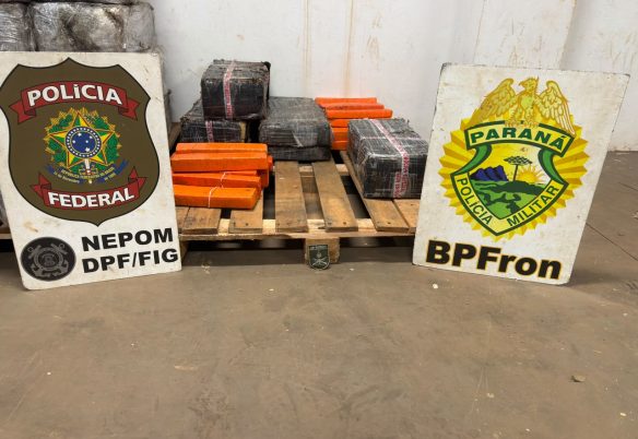 BPFRON e Polícia Federal apreendem 88,9 quilos de maconha em Foz do Iguaçu