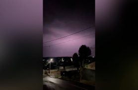 Telêmaco Borba registra noite com alta incidência de raios durante tempestades