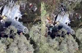 Vídeo mostra destroços de helicóptero que caiu com cantor Rick
