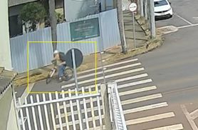 Câmera mostra momento em que ciclista cai sozinho no Centro de Cascavel