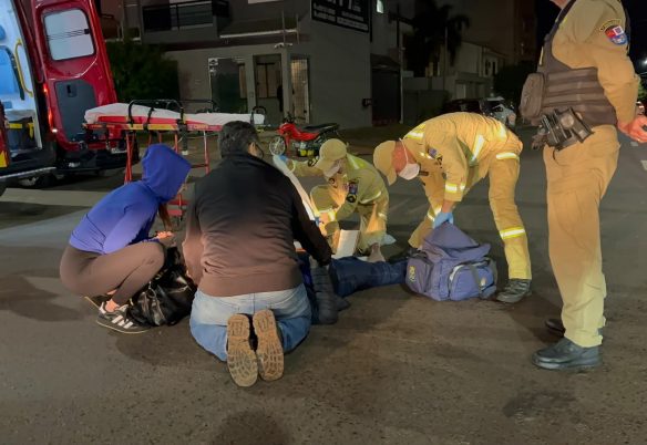 Pedestre fica ferida após ser atropelada por Honda Pop em Cascavel