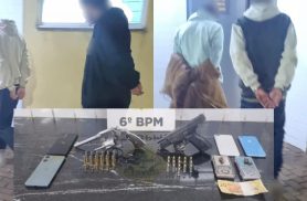 Dois homens são presos e dois adolescentes apreendidos com armas e drogas na Região Norte de Cascavel