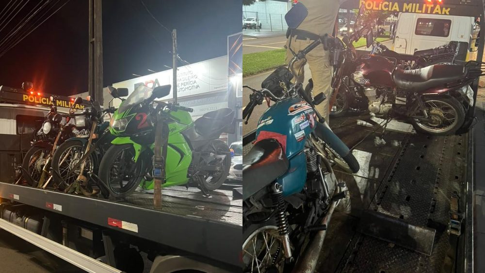 Imagem referente a Operação do GOTran recolhe nove motocicletas e registra 171 autuações em Cascavel
