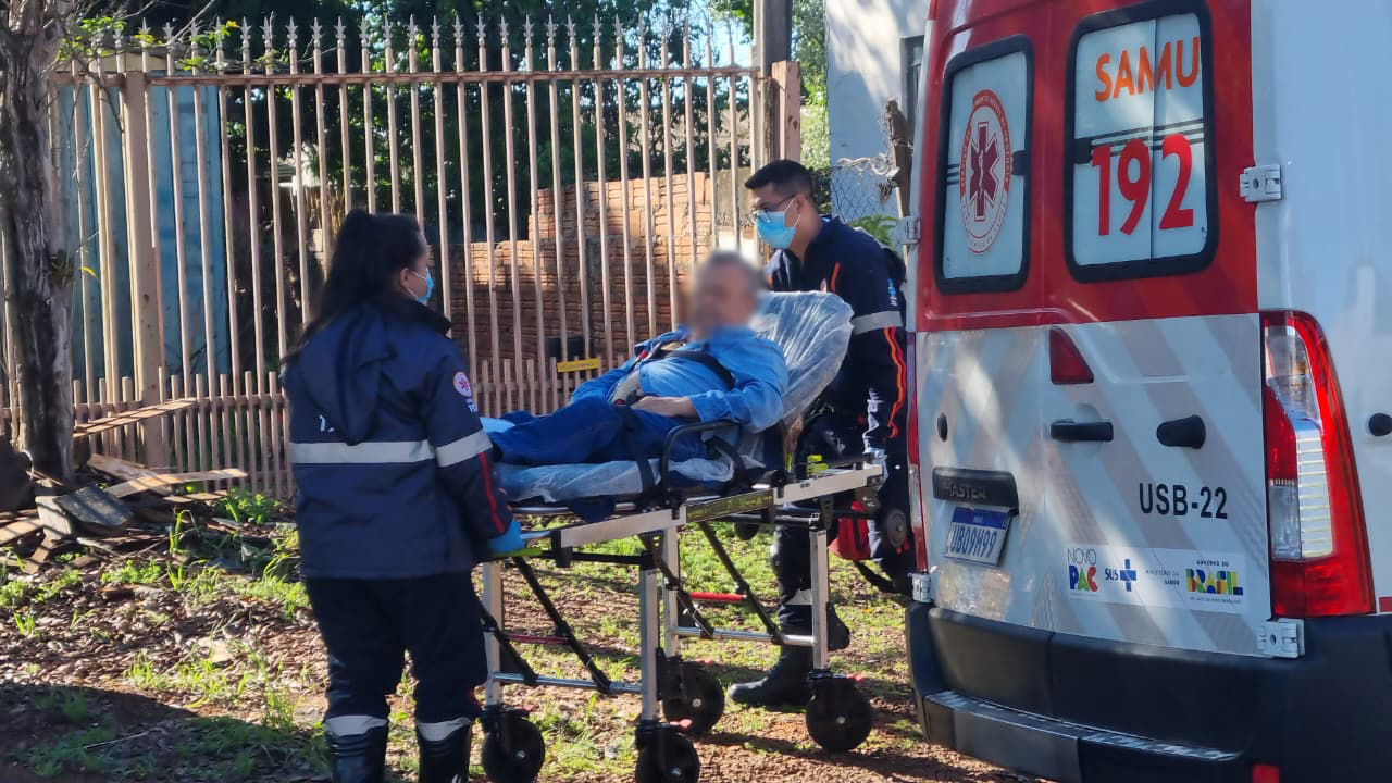 Homem é socorrido após sentir dor no peito no bairro Santa Cruz em Cascavel