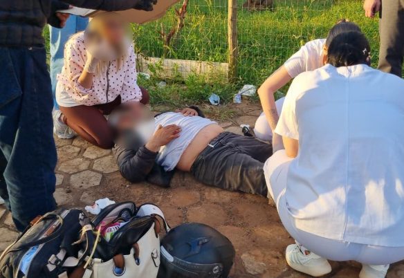 Acidente de trânsito Centro de Cascavel deixa homem ferido